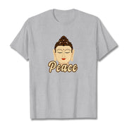 Buddha Stones Peace Buddha Tee T-shirt T-Shirts BS LightGrey 2XL