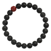 Buddha Stones Tibetan Cypress Cinnabar Lotus Healing Bracelet