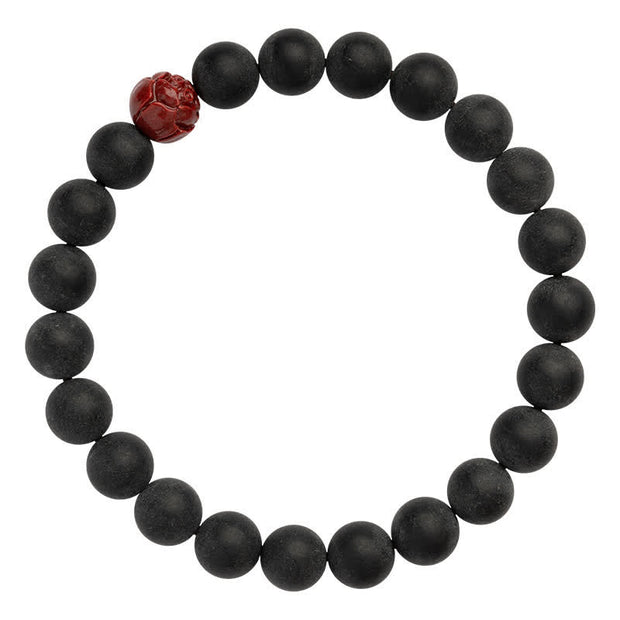 Buddha Stones Tibetan Cypress Cinnabar Lotus Healing Bracelet