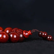 Tibetan Small Leaf Red Sandalwood Balance Bracelet (Extra 30% Off | USE CODE: FS30)