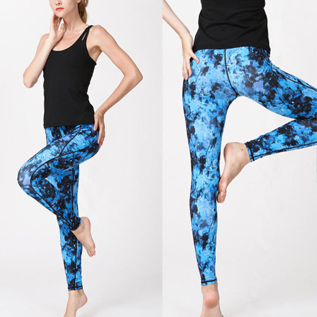 Buddha Stones Camo Print Sports Fitness Yoga High Waist Leggings Women's Yoga Pants
