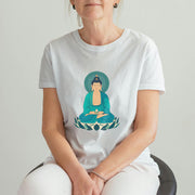 Buddha Stones Lotus Meditation Buddha Tee T-shirt T-Shirts BS 5