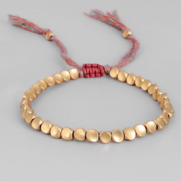Buddha Stones Tibetan Copper Beads Healing Luck Bracelet
