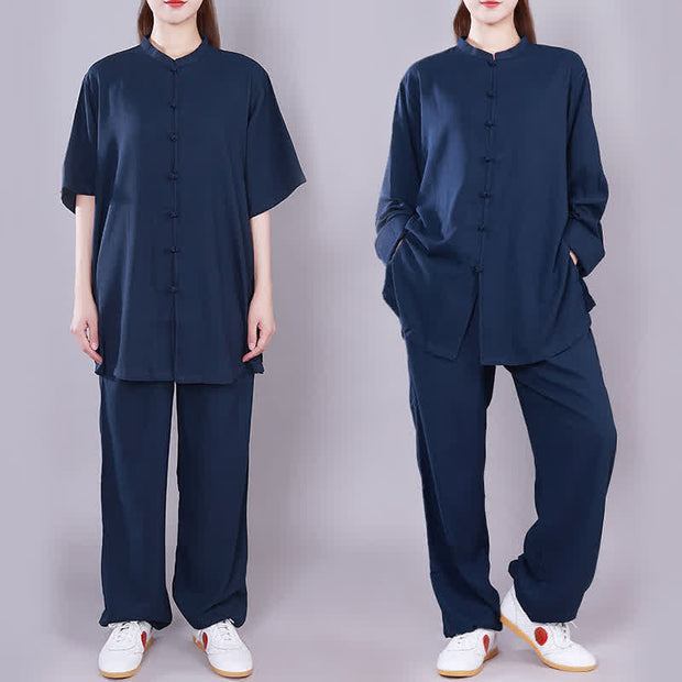 Buddha Stones Tai Chi Qigong Meditation Prayer Spiritual Zen Practice Unisex Cotton Linen Clothing Set (Extra 30% Off | USE CODE: FS30) - image 1