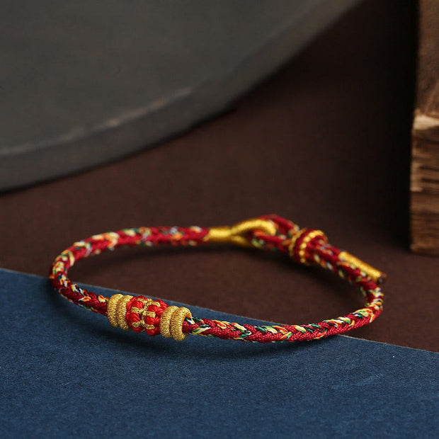 Buddha Stones Handmade Colorful Rope King Kong Knot Braided Luck Bracelet - image 4