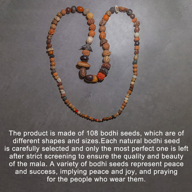 Buddha Stones 108 Mala Beads Bodhi Seed Luck Wealth Bracelet Wrist Mala Mala Bracelet BS 4