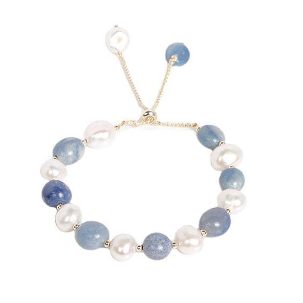 Buddha Stones Natural Blue Aventurine Crystal Pearl Bead Healing Bracelet (Extra 35% Off | USE CODE: FS35) - image 5