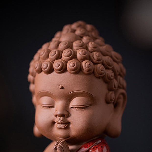 Buddha Stones Mini Gautama Buddha Sakyamuni Kwan Yin Avalokitesvara Ksitigarbha Serenity Ceramic Desk Decoration