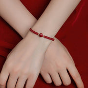 Buddha Stones Lucky Cinnabar Bead Blessing Red String Bracelet Bracelet BS 8