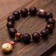 Buddha Stones Tibetan Bodhi Seed Agate Bead Luck Wealth Tassel Charm Wrist Mala (Extra 30% Off | USE CODE: FS30) - Bodhi Seed&Antler Carved Cute Tiger&Cinnabar 15mm - image 13