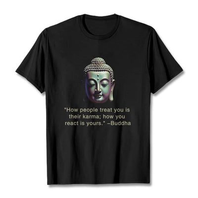 Buddha Stones How People Treat You Is Their Karma Buddha Tee T-shirt T-Shirts BS Black 2XL
