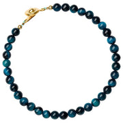 Buddha Stones Natural Blue Tiger Eye Stone Protection Chain Bracelet