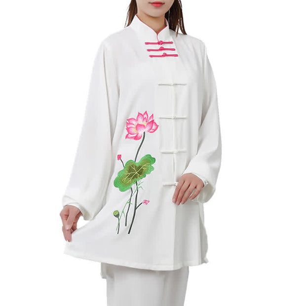 Buddha Stones Lotus Flower Leaf Pattern Tai Chi Meditation Prayer Spiritual Zen Practice Clothing Women's Set (Extra 30% Off | USE CODE: FS30) - image 20