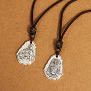 Buddha Stones 999 Sterling Silver Ksitigarbha Buddha Zakiram Goddess Necklaces Pendants Necklaces & Pendants BS 8