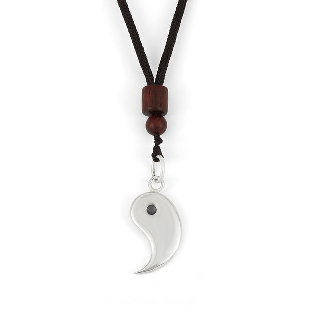 Buddha Stones 990 Sterling Silver Yin Yang Balance Harmony Necklace Pendant (Extra 30% Off | USE CODE: FS30) - Yang - image 8