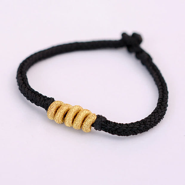 Buddha Stones Handmade Simple Design Chinese Knotting Luck Strength Braid String Bracelet (Extra 35% Off | USE CODE: FS35) - King Kong Knot - Black - 17cm - image 11