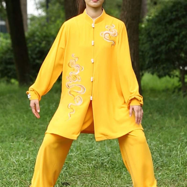 Buddha Stones Auspicious Clouds Embroidery Meditation Prayer Spiritual Zen Tai Chi Qigong Practice Unisex Clothing Set (Extra 30% Off | USE CODE: FS30) - image 8