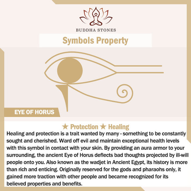 Buddha Stones Eye of Horus Protection Necklace Pendant