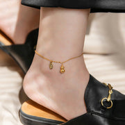 FREE Today: Wealth Prosperity 18k Gold Plated Copper Lucky Gourd Design Buckle Anklet FREE FREE 10