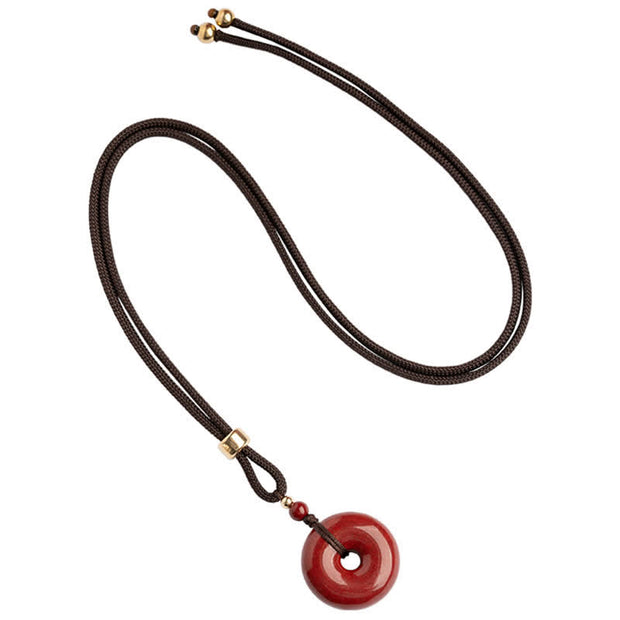 Buddha Stones Cinnabar Peace Buckle Calm Blessing Necklace Pendant (Extra 35% Off | USE CODE: FS35) - image 4