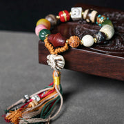 Buddha Stones Tibetan Natural Various Bodhi Seed Camel Bone Dzi Bead Charm Wisdom Peace Bracelet 2