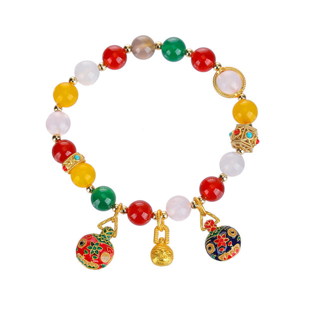 Buddha Stones Gold Swallowing Beast Family Various Agate Crystal Success Bracelet (Extra 35% Off | USE CODE: FS35) - image 8