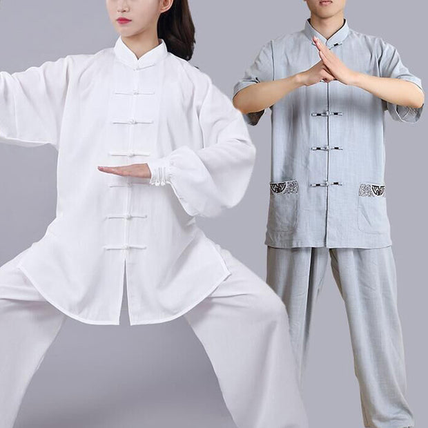 Buddha Stones Meditation Zen Prayer Spiritual Tai Chi Qigong Practice Unisex Embroidery Clothing Set (Extra 30% Off | USE CODE: FS30) - image 1