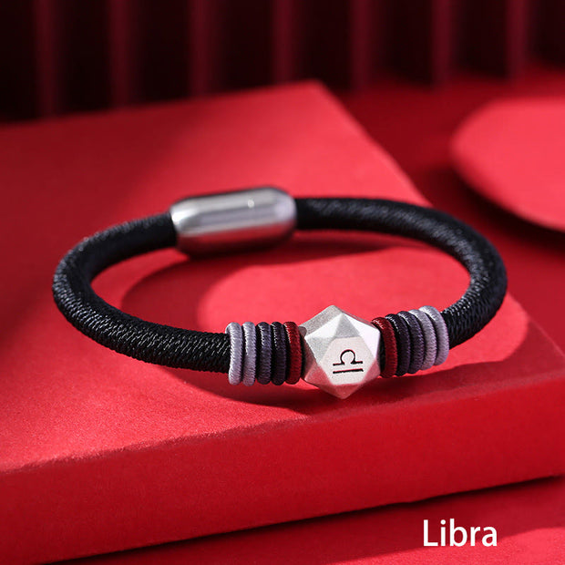 Buddha Stones 999 Sterling Silver 12 Constellations of the Zodiac Blessing Handmade String Bracelet (Extra 35% Off | USE CODE: FS35) - Libra - image 13