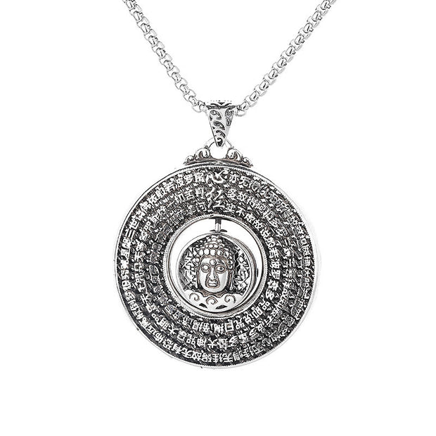 FREE Today: Give The Strength Heart Sutra Buddha Carved Rotatable Protection Necklace Pendant