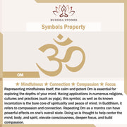 Buddha Stones 108 Mala Beads Indian Agate Lotus OM Buddha Tree of life Positive Calm Bracelet Mala Bracelet BS 3