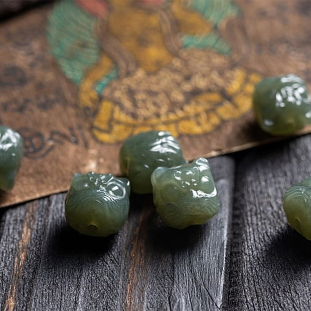 Buddha Stones Natural Tibet 108 Mala Beads Purple Bodhi Seed Hetian Cyan Jade Copper Dorje Peace Bracelet