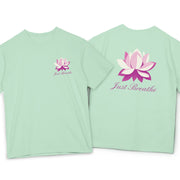 Buddha Stones Lotus Just Breathe Tee T-shirt T-Shirts BS PaleGreen 2XL