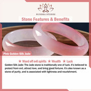 Buddha Stones Attracting Love and Protection Pink Bracelet Bangle Bundle Bundle BS 10
