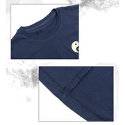 Buddha Stones Men's Summer Round Neck Short Sleeve Yin Yang Cotton T-Shirt Men's T-Shirts BS 6