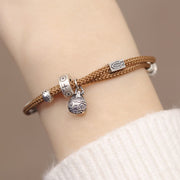 Buddha Stones 925 Sterling Silver Gold Swallowing Beast Koi Fish Wealth Handcrafted Braided Bracelet - image 8