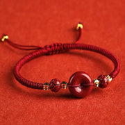 Buddha Stones Handmade Lotus Cinnabar Peace Buckle Blessing Braid Bracelet (Extra 35% Off | USE CODE: FS35) - image 2