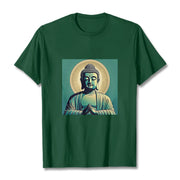 Buddha Stones Aura Green Buddha Tee T-shirt T-Shirts BS ForestGreen 2XL