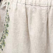 Buddha Stones Vintage Embroidery Elastic Waist Harem Pants With Pockets Harem Pants BS 17