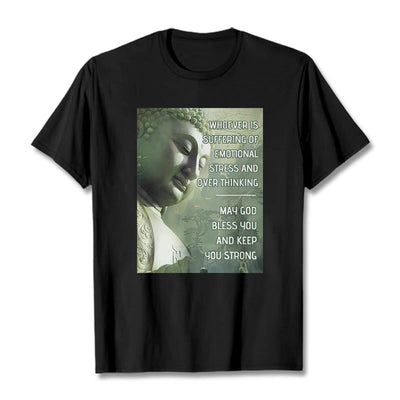 Buddha Stones Whoever Is Suffering Of Emotional Stress Tee T-shirt T-Shirts BS Black 2XL