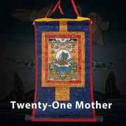 Buddha Stones Tibetan Framed Thangka Blessing Protection Decoration (Extra 30% Off | USE CODE: FS30) - Twenty-One Mother - image 6