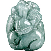 FREE Today: Good Luck Blessing Green Jade Nine-Tailed Fox Engraved Necklace Pendant FREE FREE 11