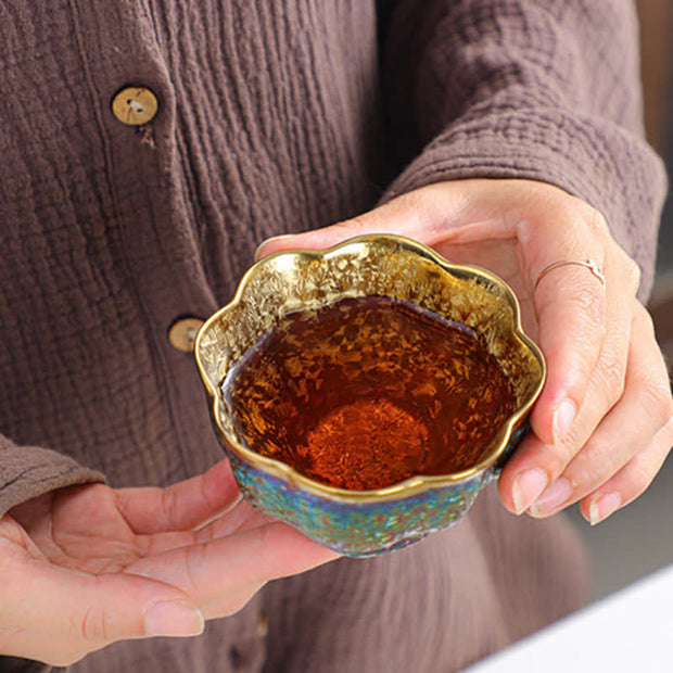 Buddha Stones Colorful Ceramic Teacup Tea Cups - image 4
