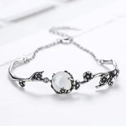 Buddha Stones "Sending Grace and Harmony"Plum Blossom Chalcedony Bracelet Includes Gift Message Card - image 13