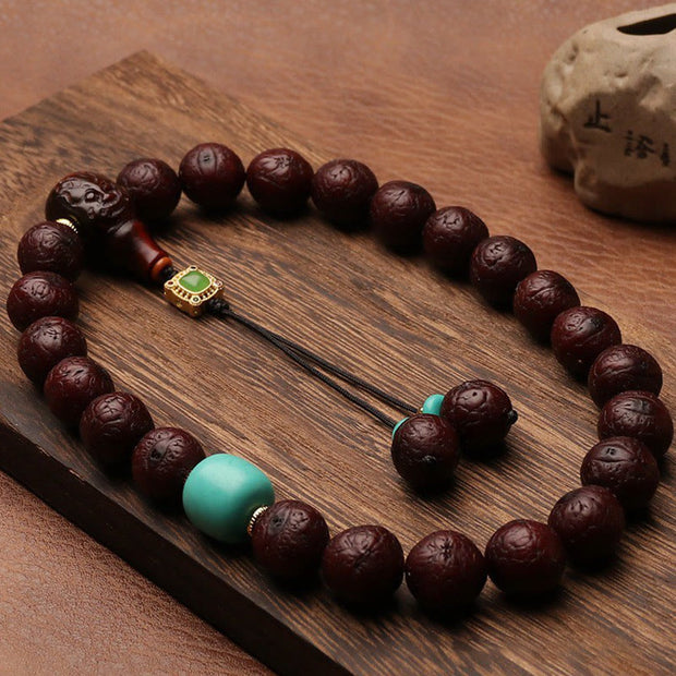 Buddha Stones Tibetan Bodhi Seed Agate Bead Luck Wealth Tassel Charm Wrist Mala (Extra 30% Off | USE CODE: FS30) - image 24