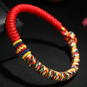 Buddha Stones Tibetan Handmade Multicolored Thread King Kong Knot Strength Braid String Bracelet Bracelet BS 3