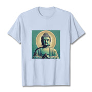 Buddha Stones Aura Green Buddha Tee T-shirt T-Shirts BS LightCyan 2XL