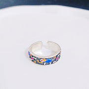 FREE Today: Power And Perseverance Colorful Elephant Carved Adjustable Ring
