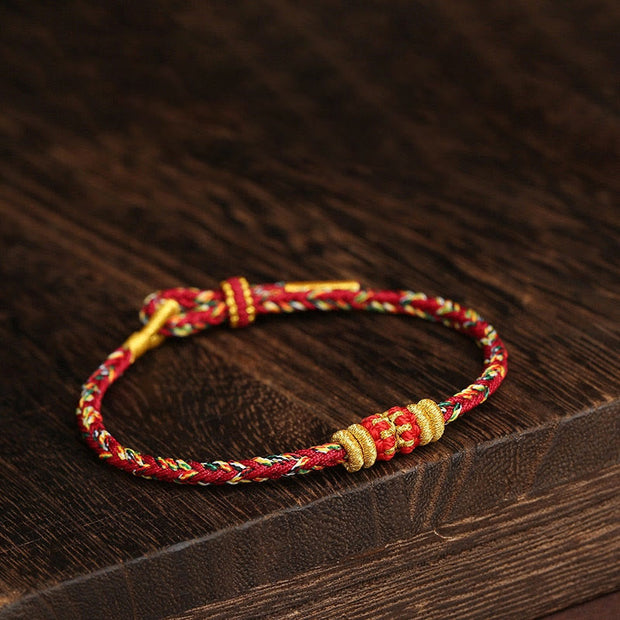 Buddha Stones Handmade Colorful Rope King Kong Knot Braided Luck Bracelet - image 3