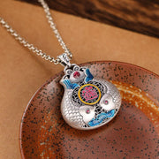 FREE Today: Attract Wealth Copper Koi Fish Fu Character Bag Fortune Necklace Pendant