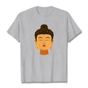 Buddha Stones Blessed Meditation Buddha Tee T-shirt T-Shirts BS LightGrey 2XL